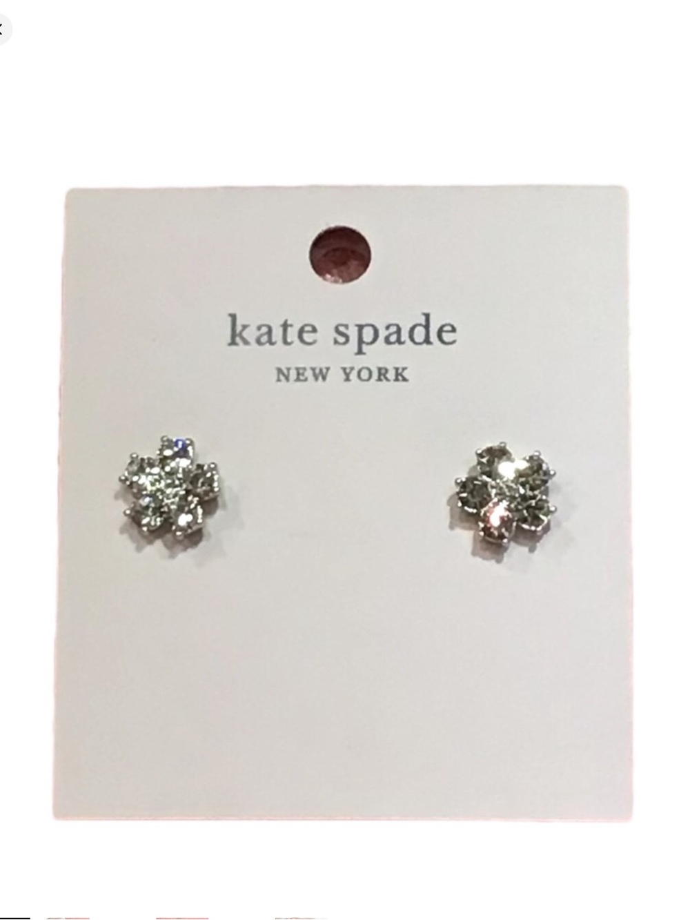 Kate Spade Earrings Clear/Silver Studs